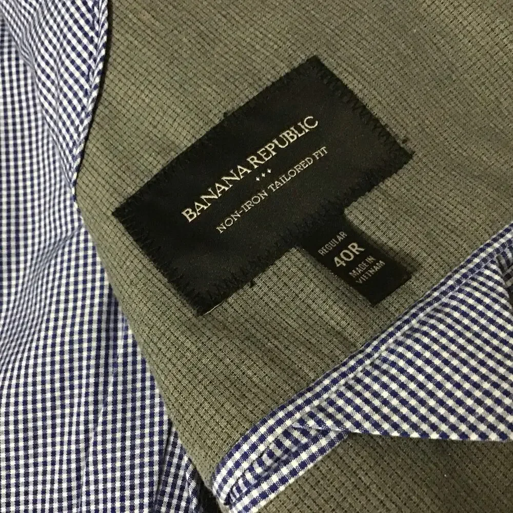 Banana Republic 40R Gray Blue Tailored Fit 2-Button Sports Coat